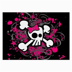 Girly Skull & Crossbones Large Glasses Cloth (2 Sides) from ArtsNow.com Back