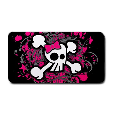 Girly Skull & Crossbones Medium Bar Mat from ArtsNow.com 16 x8.5  Bar Mat