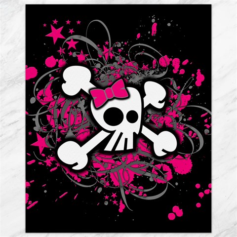 Girly Skull & Crossbones Canvas 11  x 14  from ArtsNow.com 10.95 x13.48  Canvas - 1
