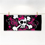 Girly Skull & Crossbones Hand Towel