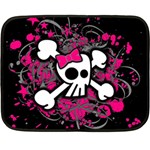 Girly Skull & Crossbones Fleece Blanket (Mini)