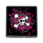 Girly Skull & Crossbones Memory Card Reader (Square 5 Slot)