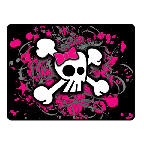 Girly Skull & Crossbones Fleece Blanket (Small) from ArtsNow.com 50 x40  Blanket Front