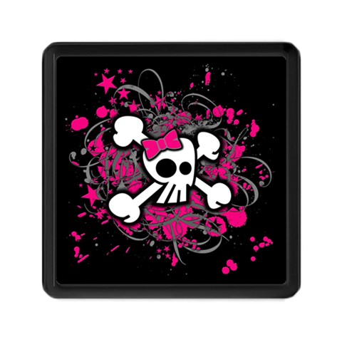 Girly Skull & Crossbones Memory Card Reader (Square) from ArtsNow.com Front