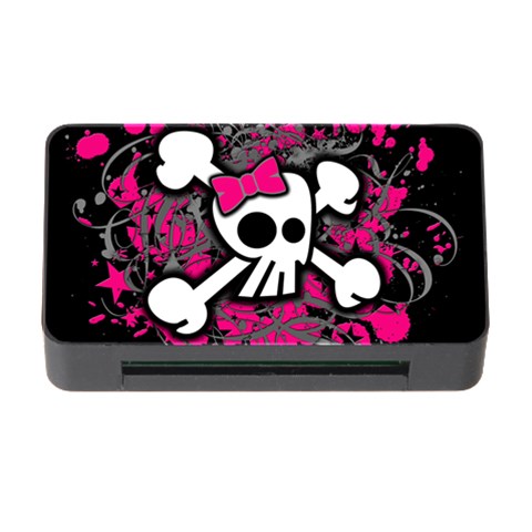 Girly Skull & Crossbones Memory Card Reader with CF from ArtsNow.com Front