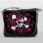 Girly Skull & Crossbones Messenger Bag