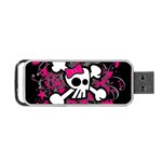 Girly Skull & Crossbones Portable USB Flash (One Side)