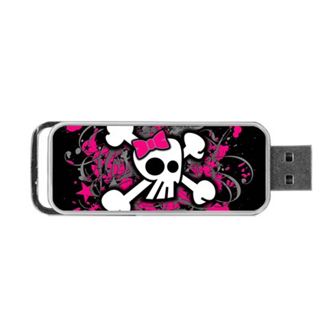 Girly Skull & Crossbones Portable USB Flash (Two Sides) from ArtsNow.com Back