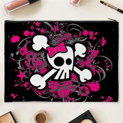 Girly Skull & Crossbones Cosmetic Bag (XXXL) from ArtsNow.com Back