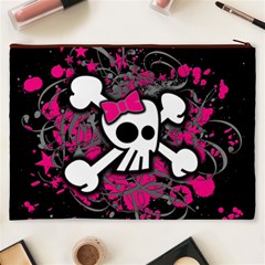 Girly Skull & Crossbones Cosmetic Bag (XXXL) from ArtsNow.com Back