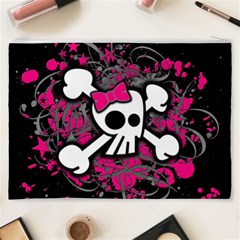 Girly Skull & Crossbones Cosmetic Bag (XXXL) from ArtsNow.com Back