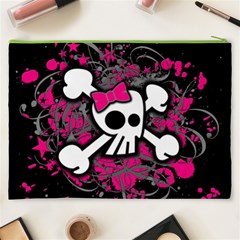 Girly Skull & Crossbones Cosmetic Bag (XXXL) from ArtsNow.com Back