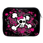 Girly Skull & Crossbones Apple iPad Zipper Case