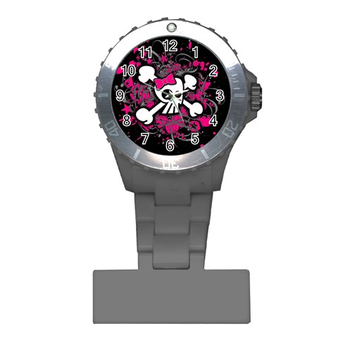 Girly Skull & Crossbones Plastic Nurses Watch from ArtsNow.com Front