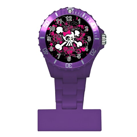 Girly Skull & Crossbones Plastic Nurses Watch from ArtsNow.com Front
