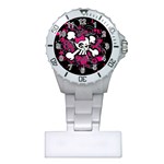 Girly Skull & Crossbones Plastic Nurses Watch