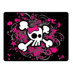 Girly Skull & Crossbones Double Sided Fleece Blanket (Small) from ArtsNow.com 45 x34  Blanket Front