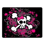 Girly Skull & Crossbones Double Sided Fleece Blanket (Small)