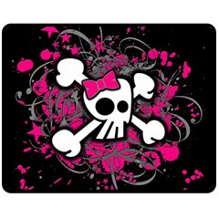 Girly Skull & Crossbones Double Sided Fleece Blanket (Medium) from ArtsNow.com 58.8 x47.4  Blanket Front