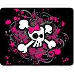 Girly Skull & Crossbones Double Sided Fleece Blanket (Medium)