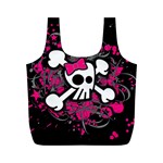 Girly Skull & Crossbones Full Print Recycle Bag (M)