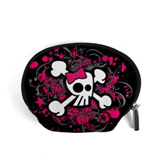 Girly Skull & Crossbones Accessory Pouch (Small) from ArtsNow.com Front