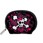 Girly Skull & Crossbones Accessory Pouch (Small)