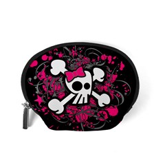 Girly Skull & Crossbones Accessory Pouch (Small) from ArtsNow.com Back