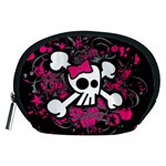 Girly Skull & Crossbones Accessory Pouch (Medium)