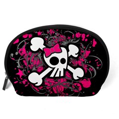 Girly Skull & Crossbones Accessory Pouch (Large) from ArtsNow.com Back