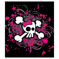 Girly Skull & Crossbones Drawstring Pouch (Small) from ArtsNow.com Front