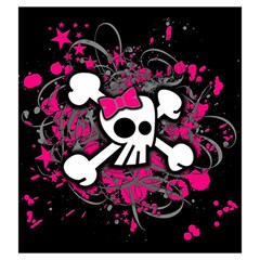 Girly Skull & Crossbones Drawstring Pouch (Large) from ArtsNow.com Front