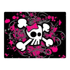 Girly Skull & Crossbones Double Sided Flano Blanket (Mini) from ArtsNow.com 35 x27  Blanket Front