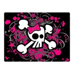 Girly Skull & Crossbones Double Sided Flano Blanket (Mini)