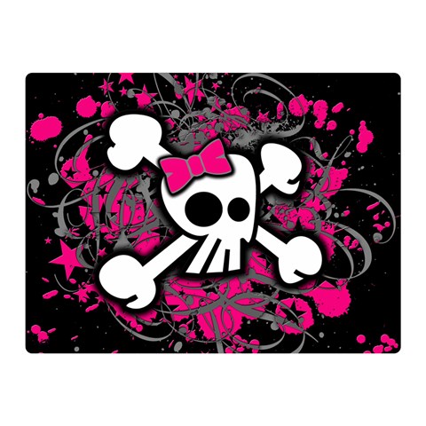 Girly Skull & Crossbones Double Sided Flano Blanket (Mini) from ArtsNow.com 35 x27  Blanket Back