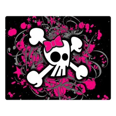 Girly Skull & Crossbones Double Sided Flano Blanket (Large) from ArtsNow.com 80 x60  Blanket Front