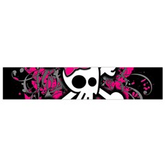 Girly Skull & Crossbones Small Flano Scarf from ArtsNow.com Front