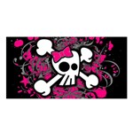 Girly Skull & Crossbones Satin Shawl