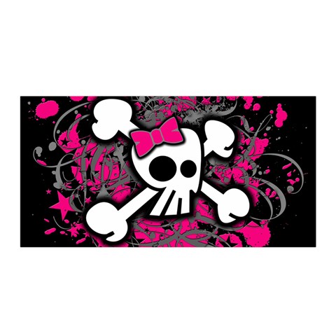 Girly Skull & Crossbones Satin Wrap from ArtsNow.com Front