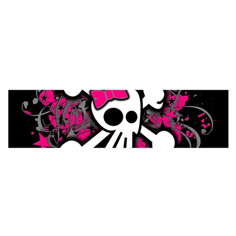 Girly Skull & Crossbones Satin Scarf (Oblong) from ArtsNow.com Front