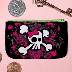 Girly Skull & Crossbones Large Coin Purse from ArtsNow.com Back