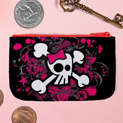 Girly Skull & Crossbones Large Coin Purse from ArtsNow.com Back