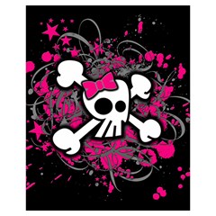 Girly Skull & Crossbones Drawstring Pouch (XL) from ArtsNow.com Back