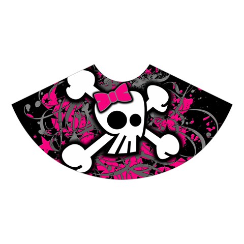 Girly Skull & Crossbones Midi Sleeveless Dress from ArtsNow.com Skirt Front