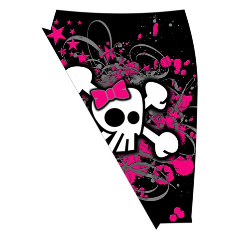 Girly Skull & Crossbones Midi Wrap Pencil Skirt from ArtsNow.com Front Left