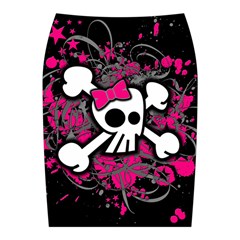 Girly Skull & Crossbones Midi Wrap Pencil Skirt from ArtsNow.com Back