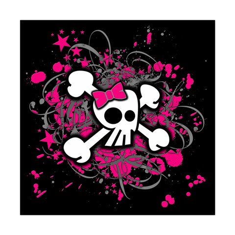 Girly Skull & Crossbones Square Tapestry (Large) from ArtsNow.com Front