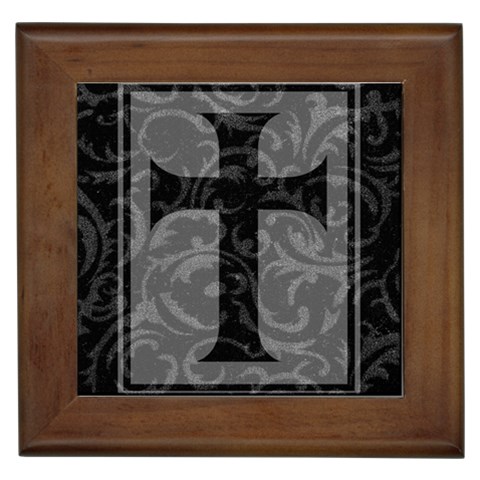 Gothic Brocade Cross Framed Tile from ArtsNow.com Front