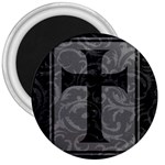 Gothic Brocade Cross 3  Magnet