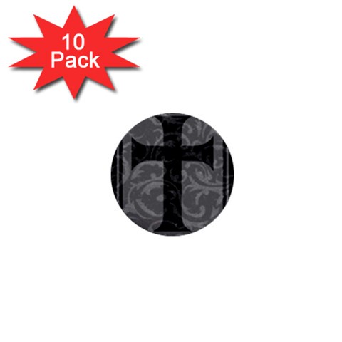 Gothic Brocade Cross 1  Mini Button (10 pack)  from ArtsNow.com Front